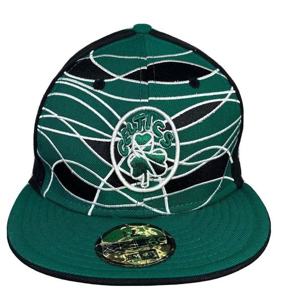 Boston Celtics New Era 59Fifty SnapBack Hat Cap Hardwood Classics Green Black - Picture 1 of 12